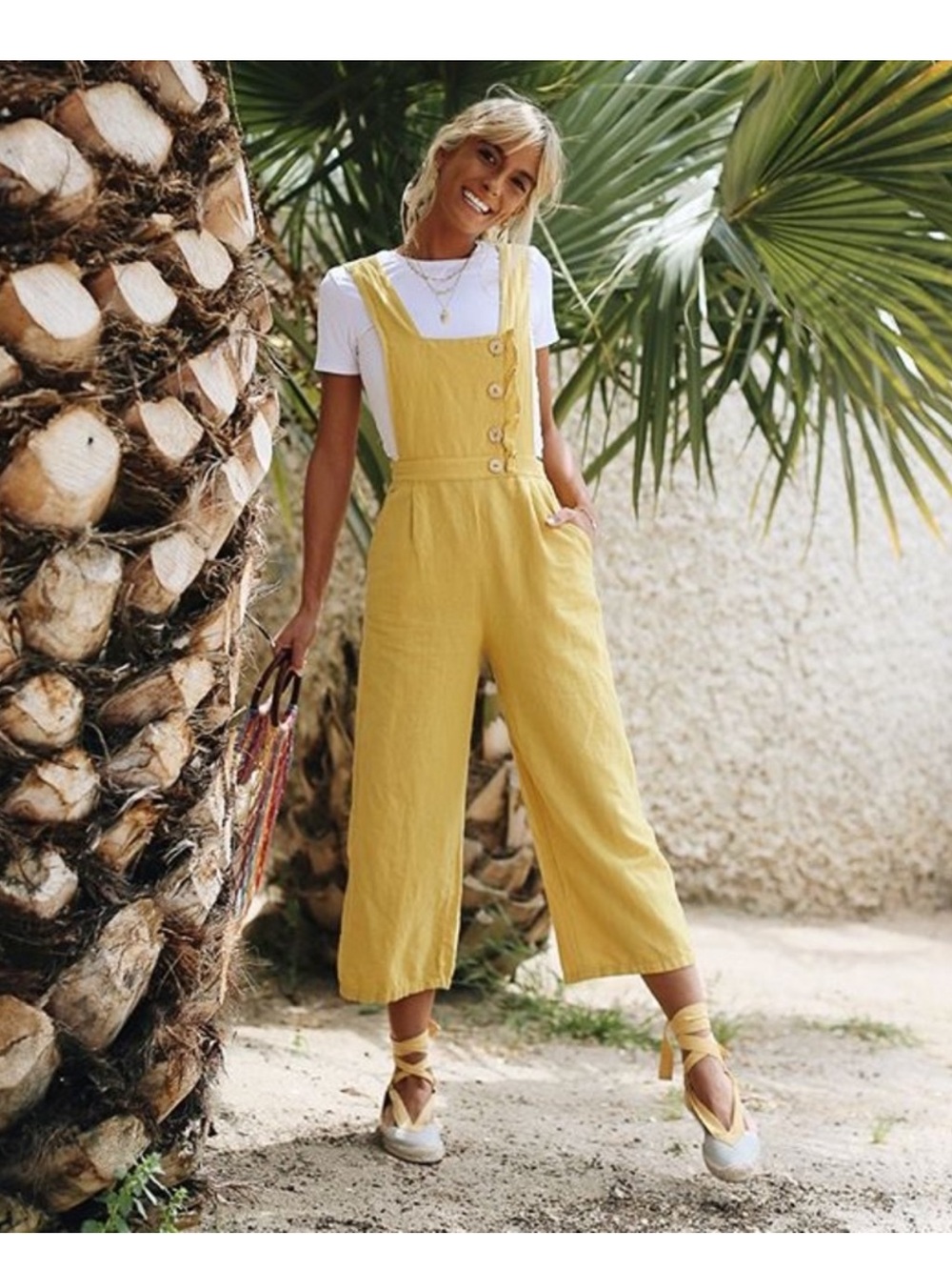 ZARA Linen Jumpsuit. XS